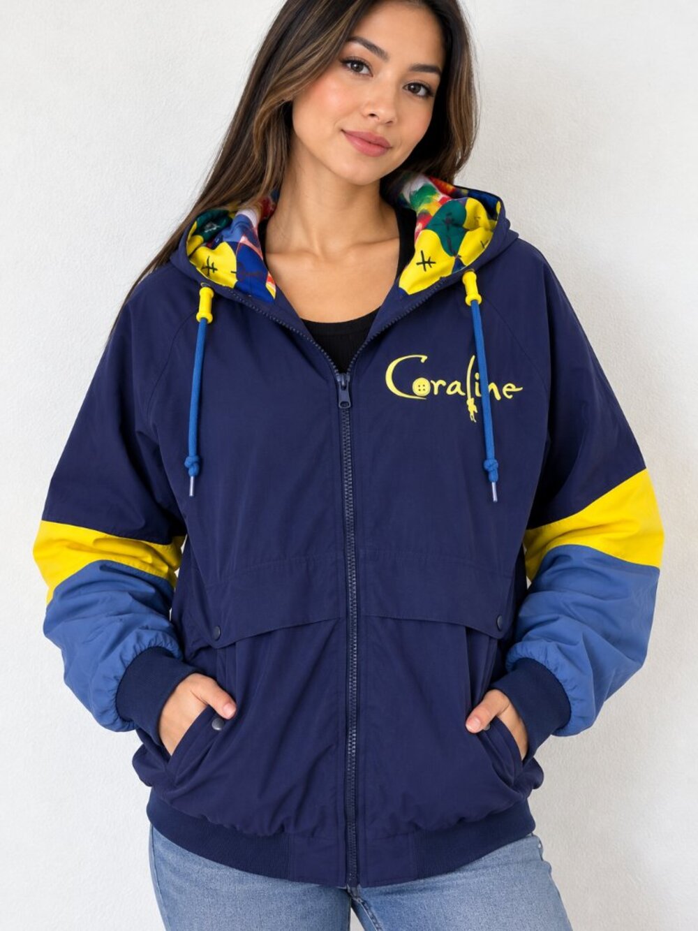 Laika Coraline Windbreaker Jacket LARGE Embroidered Logo New With Tags NWT